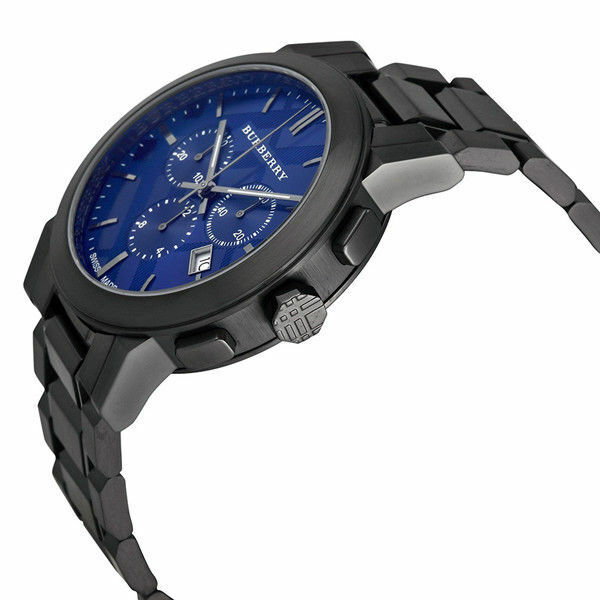 Montre Homme Burberry – Chronographe Acier Bleu Nuit Swiss Made