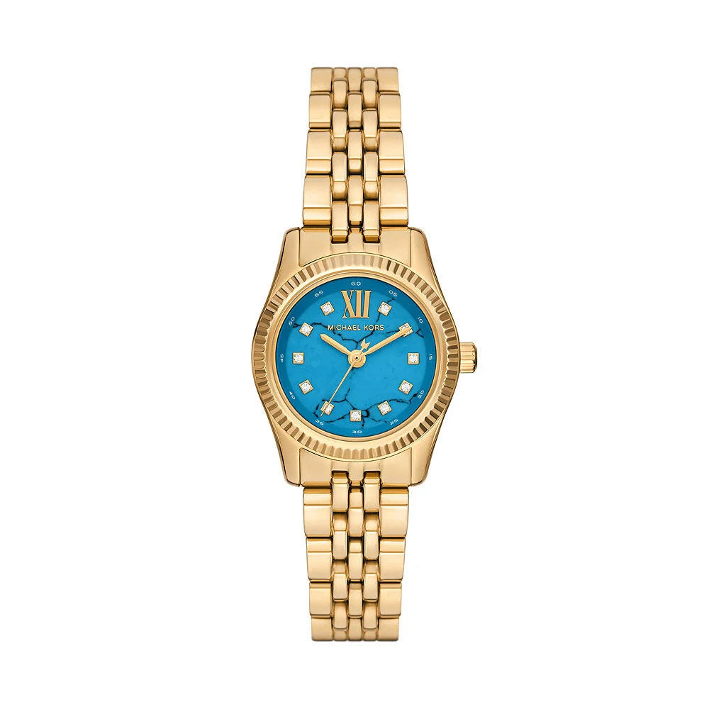 Montre Femme Michael Kors – Gold et Turquoise effet marbre