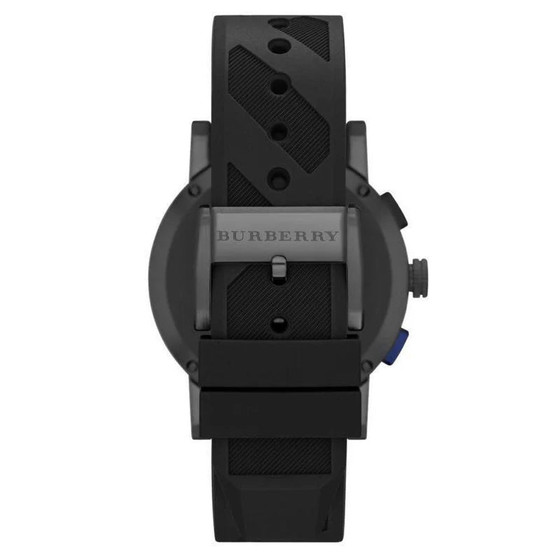 Montre Homme Burberry – Chronographe Silicone Noir Swiss Made