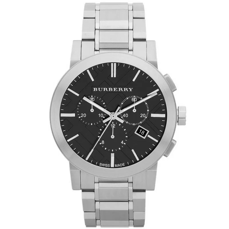 Montre Homme Burberry – Chronographe Acier Silver Swiss