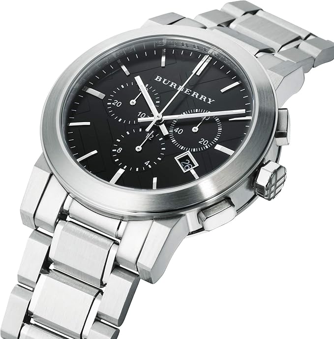 Montre Homme Burberry – Chronographe Acier Silver Swiss
