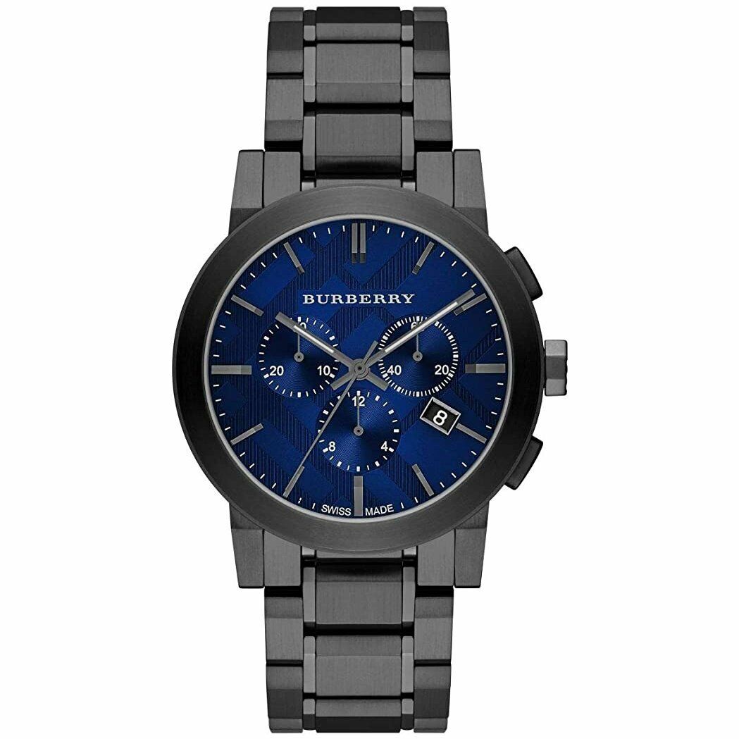 Montre Homme Burberry – Chronographe Acier Bleu Nuit Swiss Made