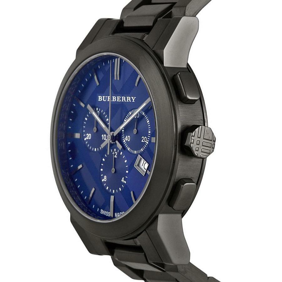 Montre Homme Burberry – Chronographe Acier Bleu Nuit Swiss Made