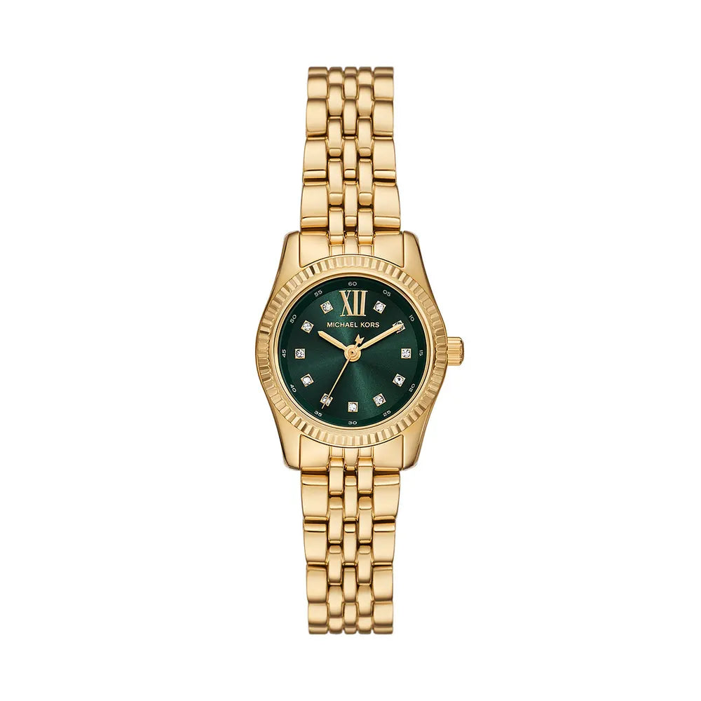 Montre Femme Michael Kors – Gold fond vert Acier